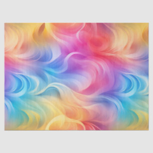Whimsical Rainbow Swirl Decoupage Seidenpapier