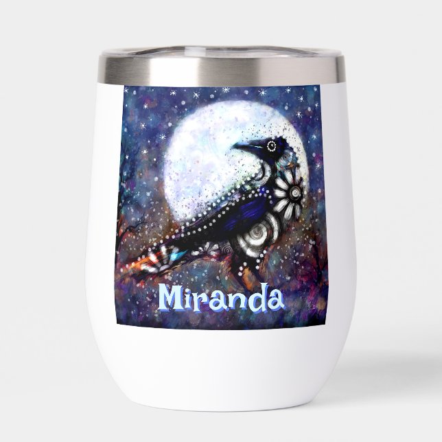 Whimsical Raven Moon Personalisiert (Rückseite)