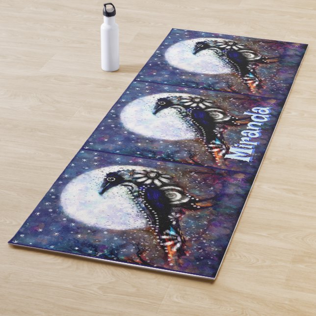 Whimsical Raven Moon Personalisiert Yogamatte (Beispiel)