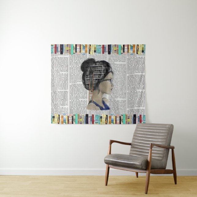 Whimsical Reading Nook Tapestry Wandteppich (Beispiel (Horizontal))