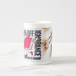 Whimsical Red Book Character Ignorance Banned  Prozellantasse