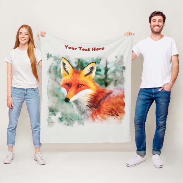 Whimsical Red Fox Fleecedecke (Beispiel)