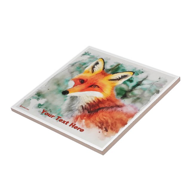 Whimsical Red Fox Fliese (Seite)