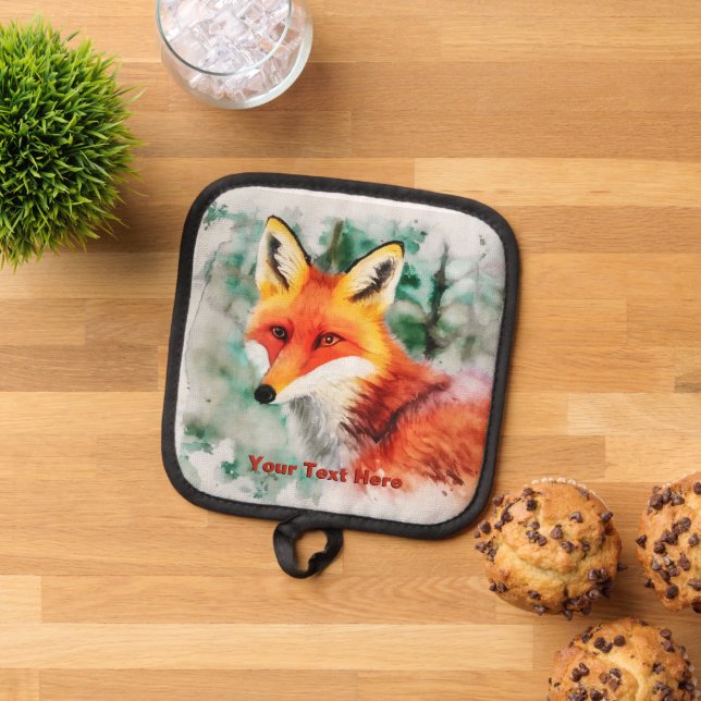 Whimsical Red Fox Topflappen (Oben Unten)