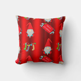 Whimsical Red Gnomes Weihnachten Kissen