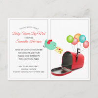 Whimsical Red Mailbox Babydusche per Mail