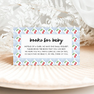 Whimsical Retro Cherries   Bücher für Baby Begleitkarte