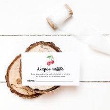 Whimsical Retro Cherries | Diaper Raffle