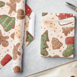 Whimsical Retro Christmas Lebkuchen, Aquarell Geschenkpapier<br><div class="desc">Whimsical Retro Weihnachtsgingerbrot Watercolor Wrapping Paper in Red and Green Delight im klassischen Charme unseres Whimsical Retro Weihnachtsgebäck Aquarell Wrapping Paper. Genießen Sie den festlichen Geist mit diesem Packpapier, das Vintagen Lebkuchencharakter mit sanfter Aquarellkunst verbindet, perfekt um unvergessliche Geschenke zu kreieren. Verziert mit spielerischen Lebkuchenfiguren inmitten süßer Urlaubsszenen verwandelt es...</div>