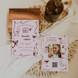 Whimsical Retro Doodle Art | Hochzeit Einladung