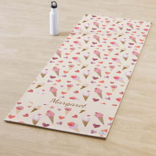 Whimsical Retro-Inspiriert Watercolor Ice Creme Yogamatte