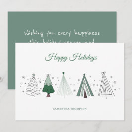Whimsical Retro Weihnachtsbaumen Weihnachten