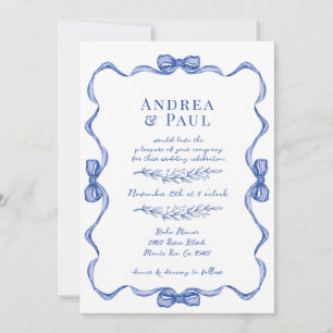 Whimsical Ribbon Sweet Wedding Einladung