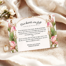 Whimsical-Rosa-Art-Nouveau-Hochzeit Dankeskarte