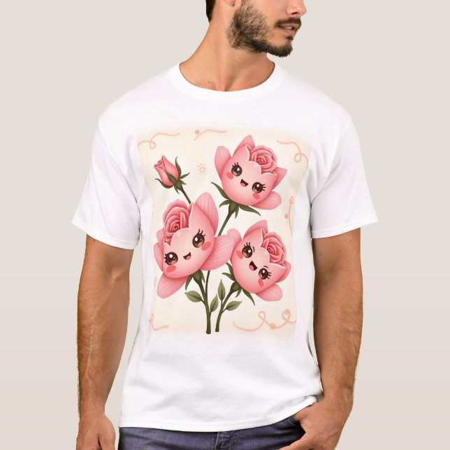 Whimsical Rose Buddies T-Shirt (Vorderseite)