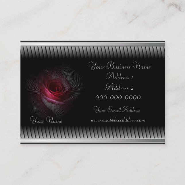 Whimsical Rose Coupon Business Card (Vorderseite)