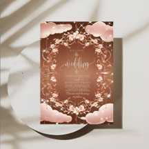 Whimsical Rose Gold Verzierte Blumenhochzeit