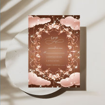 Whimsical Rose Gold Verzierte Blumenhochzeit