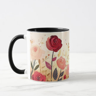 Whimsical roses garden  tasse