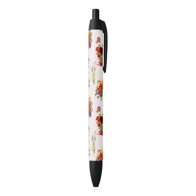 Whimsical Rustic Summer Wildblumen Foliage Kugelschreiber (Unterseite (Vertikal))