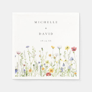 Whimsical Rustic Wildblume Wedding Serviette