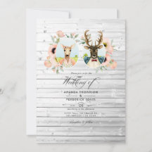 Whimsical Rustic Woodland Forest Deer Wedding