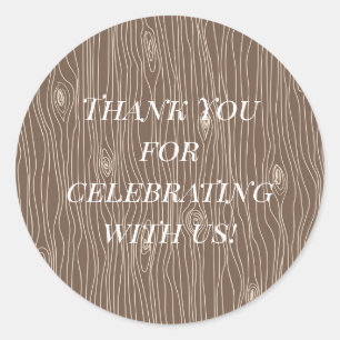 Whimsical Rustic Woodland Forest Runder Aufkleber