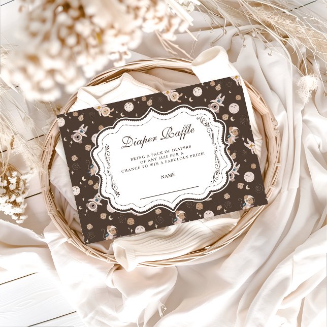 Whimsical Safari Animals Neutral Diapper Raffle Begleitkarte (Von Creator hochgeladen)