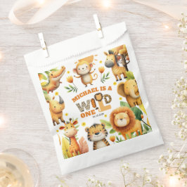 Whimsical Safari Animals WILD ONE 1st Birthday Geschenktütchen