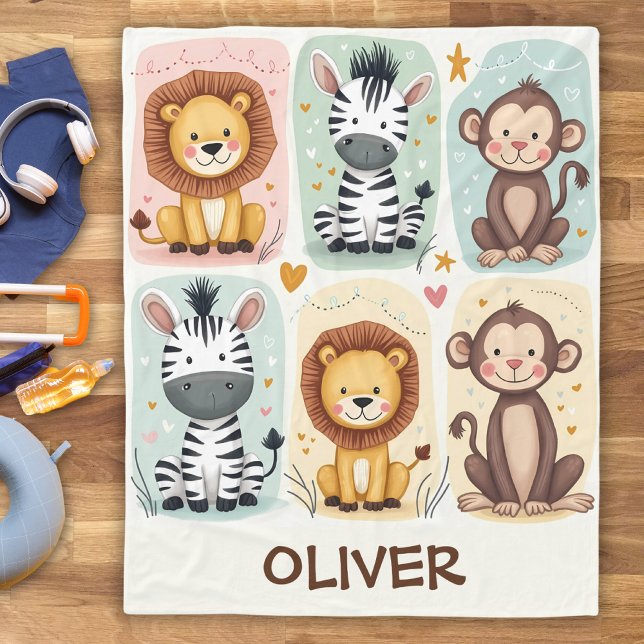 Whimsical Safari Fleecedecke (Von Creator hochgeladen)