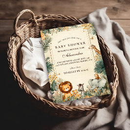 Whimsical Safari Welcome Baby Shower Einladung