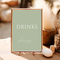 Whimsical Sage Green Baby Dusche Getränke Untersch