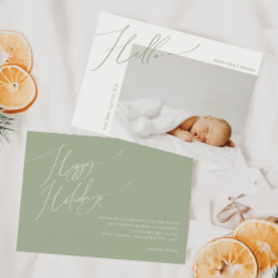 Whimsical Sage Green Vielen Dank für Ihr Glück Hol Ankündigung