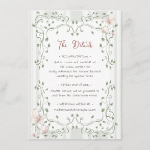 Whimsical Sage Greenery Hochzeit Begleitkarte