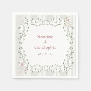Whimsical Sage Grün Gartenhochzeit Serviette