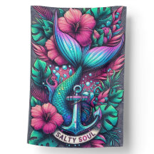 Whimsical Salty Soul Meerjungfrau Anchor