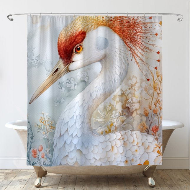 Whimsical Sandhill Crane Duschvorhang (Von Creator hochgeladen)