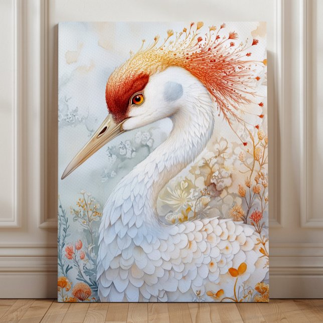 Whimsical Sandhill Crane Leinwanddruck (Von Creator hochgeladen)