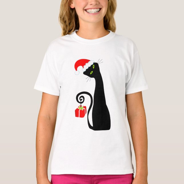 Whimsical Santa Cat Baby T - Shirt (Vorderseite)