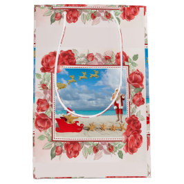 Whimsical Santa Claus Snow Mittlere Geschenktüte