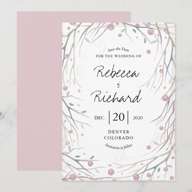 Whimsical Save the Date Card Einladung (Vorne/Hinten)
