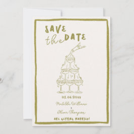 Whimsical Save the Date Einladung