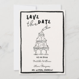 Whimsical Save the Date Einladung