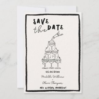 Whimsical Save the Date Einladung