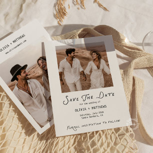 Whimsical Save the Date Foto Minimalist  Einladung
