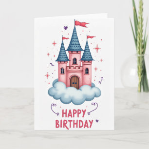 Whimsical-Schloss-Feierkarte Karte