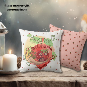 Whimsical-Schnecke & Erdbeere-Nursery-Dekor-Kissen Kissen