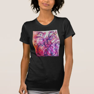 WHIMSICAL SCHNÖRKEL hell rosa lila weiß T-Shirt