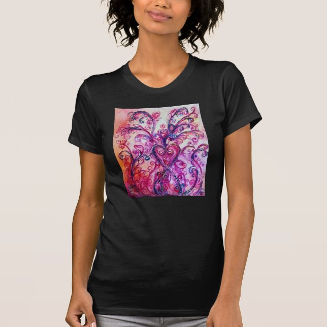 WHIMSICAL SCHNÖRKEL hell rosa lila weiß T-Shirt (Vorderseite)