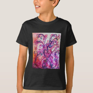 WHIMSICAL SCHNÖRKEL hell rosa lila weiß T-Shirt